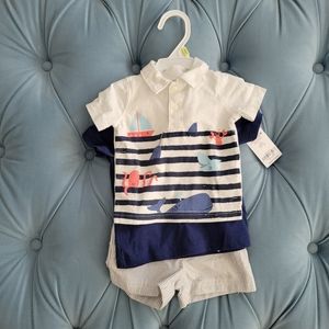 Carter's set of 3 items: nautical outfits